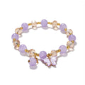 Colorful Butterfly Crystal Bead Bracelet for Girls Classic Style Custom Beads for Anniversary Gift-GMB029