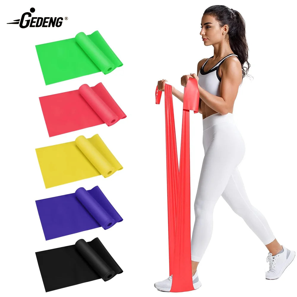 GEDENG Wholesale Customised High Strength Flat Resistance Bands Strech Band Latex Exercise Resistance Thera Band