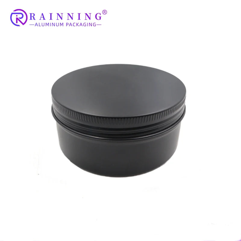 Professional Aluminum Packaging with Seamless Lid Metal Food Grade Aluminum Tin Can Jars for Food Storage Hair Mask Cosmetic