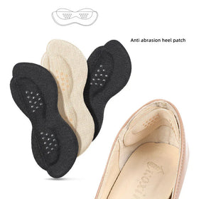 Scalable 1 Pairs Self Adhesive 4D Massage Sponge Foam Velvet Antiwear Massage Foam Back Heel Liner for High Heel Shoes