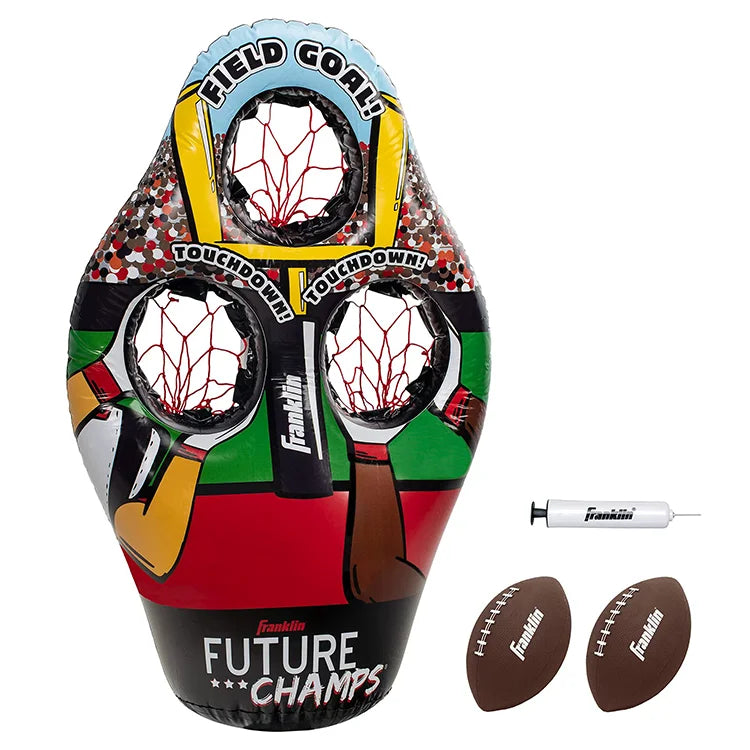 Hot Sale Football Throwing Target Toss Kids Outdoor Inflatable Football Game Indoor Interaction Inflatable Tumbler Toy