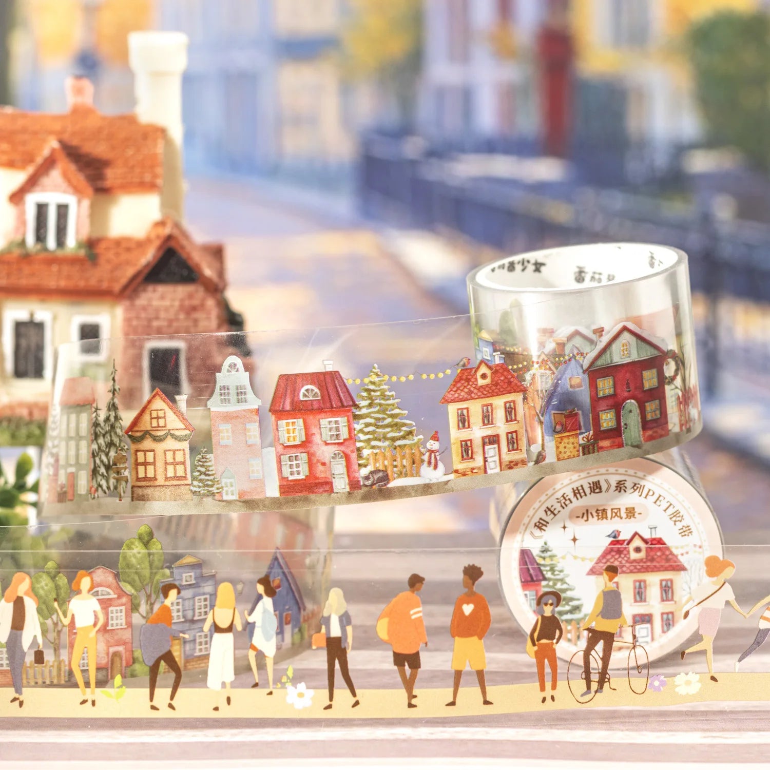 1Roll PET Tape and Life Encounter Series Handbook Material Decorative Collage Base Stickers