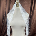 Black or White French Scalloped Mesh Trim Lace High Quality DIY Bridal Veil Lace Wedding Dress Floral Lace Trimming