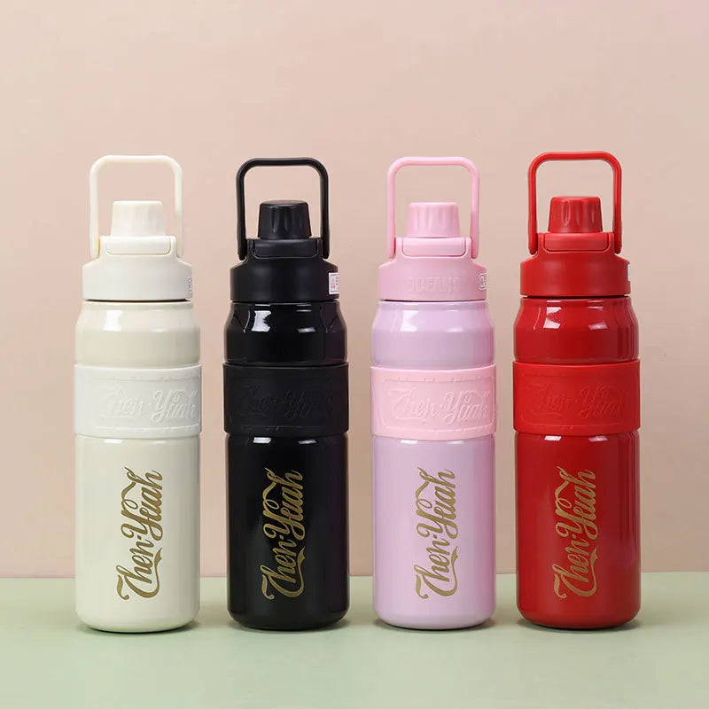 316 Stainless Steel Insulated Cup with Handle Large Capacity Portable Outdoor Sports Water Pot for Adults Students for Tours