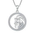 YH JEWELLERY 925 Sterling Silver 12 Zodiac Signs Jewelry Creative Design Pave Zircon Aries Pendant Necklace for Women