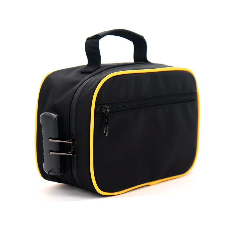 Wholesale Black Large Carbon Lined Stash Travel Pocket Holder Organizer Accessories Tray Smell Proof Storage Box Case Bag