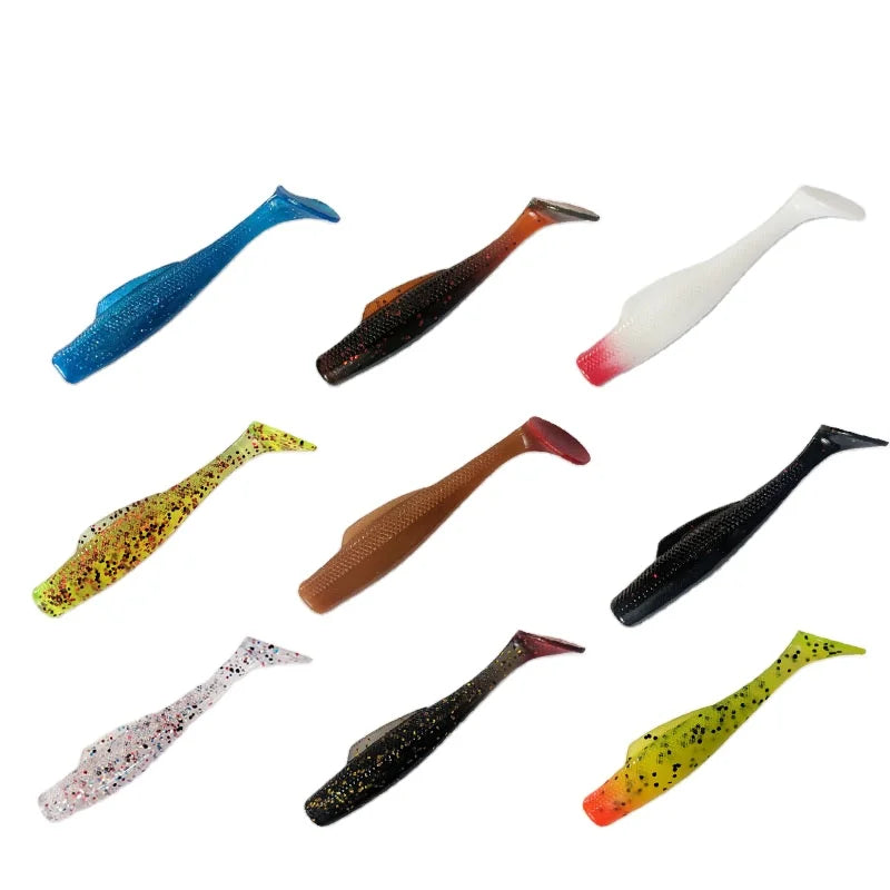 YJ.Aquahunter 6pcs 8cm 5g Luminous Soft Bait Creature Soft Lure Shad Pike Zander Perch Troute Pesca Acesorios