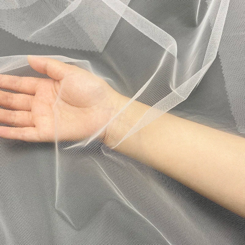 63 " /120" 7 Colors in Stock Nylon Transparent Mesh Fabric Tulle Customizable Bridal Veil Tulle Fabric