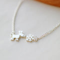 Wholesale New Fashion Jewelry Chain 925 Silver Deer Snow Necklace for Women