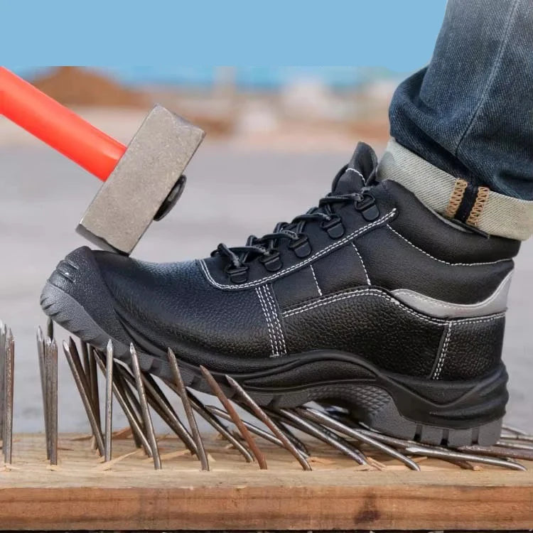 ANT5 S1P S3 Microfiber Leather Safety Shoes Boots Anti-Puncture Anti-Static Steel Toe PU Slip-Resistant Working Construction