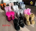 Hot Winter 2026  Women Plush Warm Snow Boots Fox Fur Boots Mongolian Short Faux Fur Boots