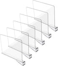 Hookei Display OEM Acrylic Divider Separator Clear Acrylic Shelf Dividers for Closet