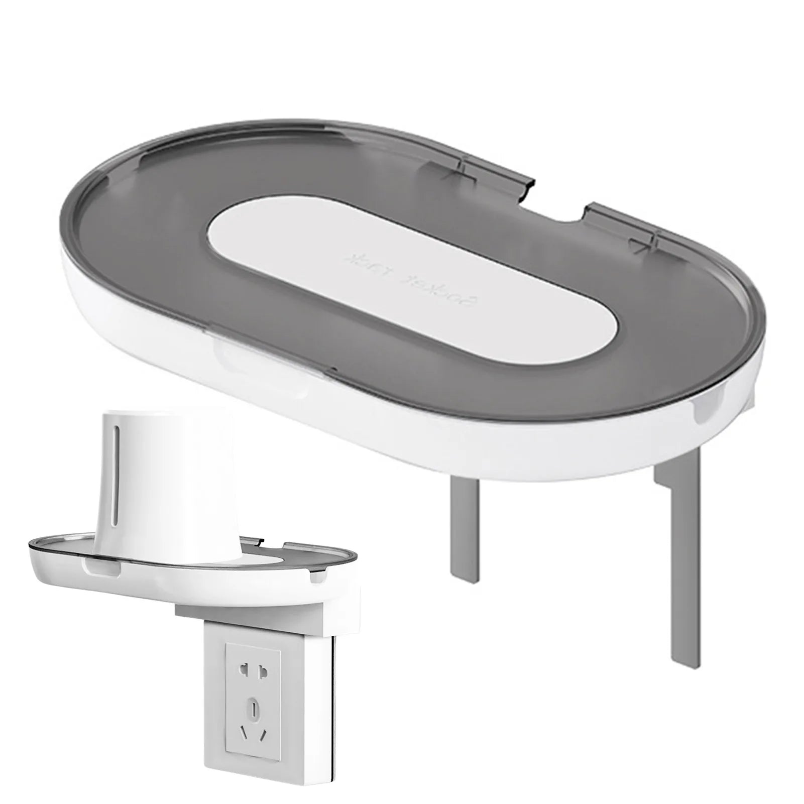 Wall-Mounted Plastic Socket Storage Holder Wifi Router Shelf Stand Racks Projector Storage Box Cable Organizer for Home Use