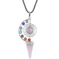 Wholesale Fashion Making Pendant Healing Stone Yoga Seven Chakras Jewelry Heal Sign Symbol Charm Pendant Necklacefor Gift