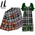 Soft and Colorful Newly Stock Black White Checker Printed Custom Polyester Fabric for Garment Clothing