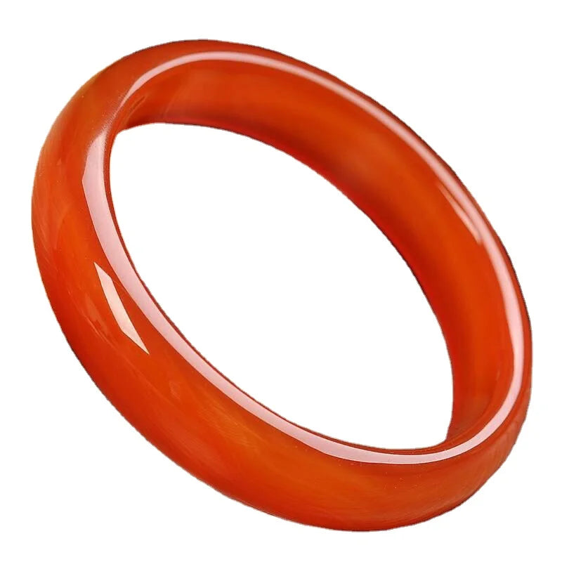 Quartzite Red Jade Bracelet Gobi Jade Gold Silk  Women's Narrow Jade Bracelet
