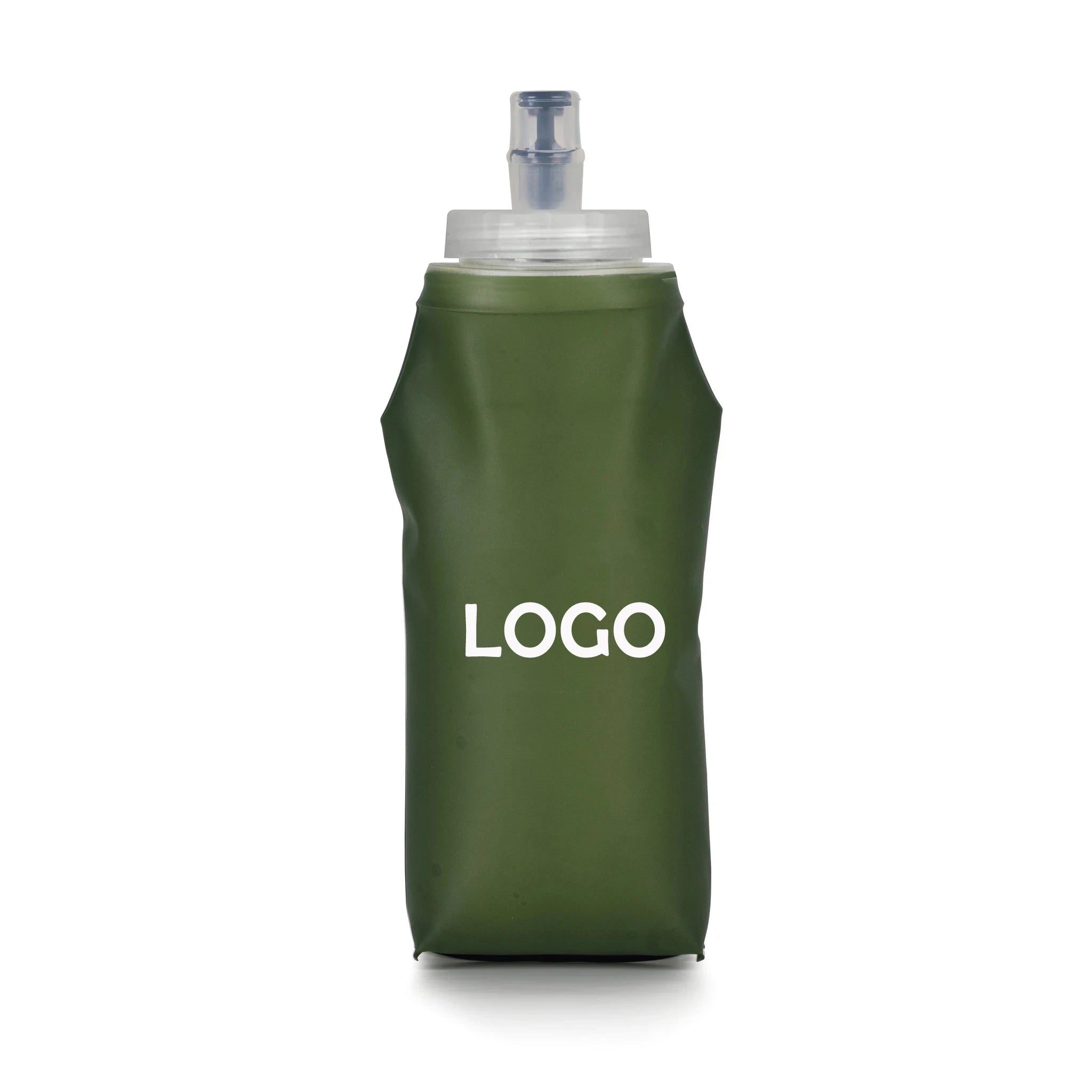 500ml BPA-Free TPU Plastic Collapsible Soft Flask for Sports Running Bicycle Convenient Foldable Water Bottle with Straw