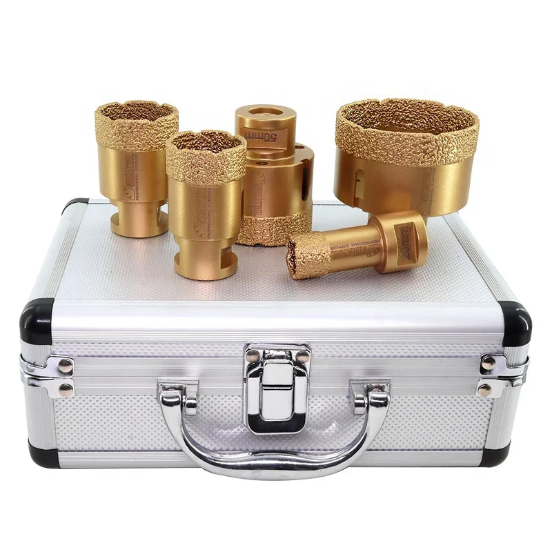 1Set/5PCS 20/35/40/50/68mm Vacuum Brazed Dry Wet Diamond Core Drill Bits Set Tile Cutter Hole Saw Kit for Granite Marble Stone