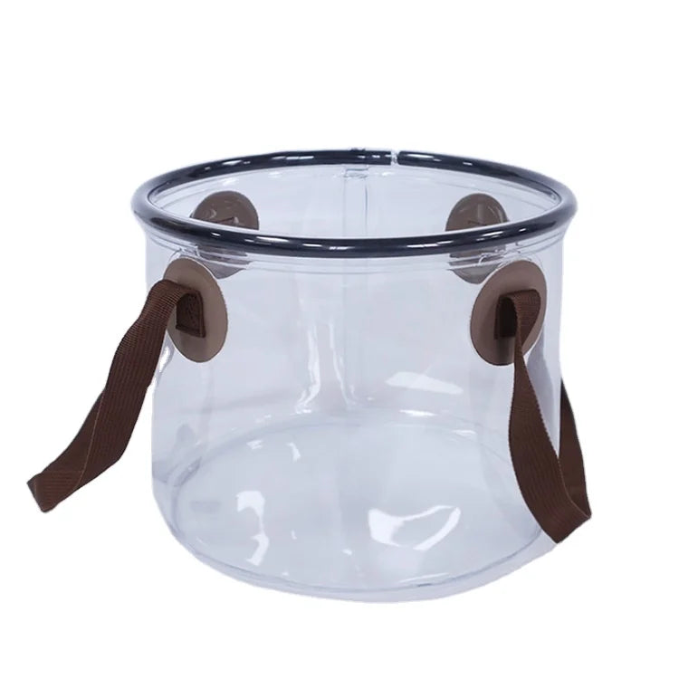 Camping Multifunctional Portable Perspective Foldable Bucket 10L 20L for Outdoor Garden Camping Fishing Car Wash Space Saving