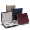 DIGU Luxury Leather Jewelry Storage Box Bracelet Necklace Ring Earing Jewelry Storage case Jewellery Packing