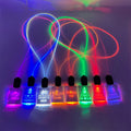 Night Bar Promotion LED Acrylic Badge USB Rechargeable Light up LED Glow Lanyards for ID Badges