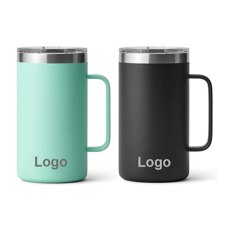 24oz Cooler 720ml Stainless Steel Office Wine Mus Insulated Coffee Cup Custom logo Magnetic Lid Vasos Termicos Camping Tumbler