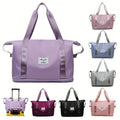 2024 Large Capacity Waterproof Nylon Gym Foldable Shoulder Bag Folding Travel Duffle Handbag Zipper Folding Travel Bags Luggage