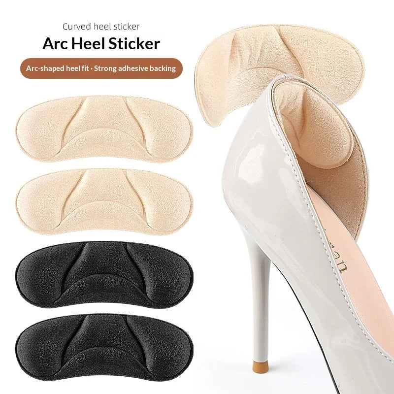 Melenlt Curved Self-Adhesive Heel Patch Soft Anti-Abrasion Anti-Slip Half Size Shoe Protector with Shock Absorption