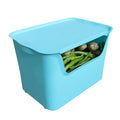 JOIN Plastic Nesting and Stacking Bins Storage Tote Large Container with Lid for Daily Necessities and Office Supplies