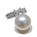 R1123 10-11mm Natural Freshwater Pearl Ring Accessory 925 Sterling Silver Adjustable Size Engagement Jewelry Ring for Women