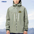 LAYENNE Men's Lightweight Rain Jackets Plus Size Waterproof Solid Color Windproof Outdoor Hooded SportJacket Windbreaker Jacket