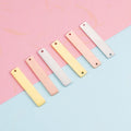 Factory Customization Personalized Mirror Polished New Pattern Stainless Steel Rectangle Connector Hangtag Bracelet Charms