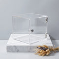 Customized Wholesale clear Acrylic Box with Lock Acrylic showcase Cube Transparent Acrylic Box