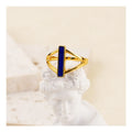 Women's Natural Lapis Lazuli 925 Silver Design Sense Ring for Wedding Engagement Party Anniversary