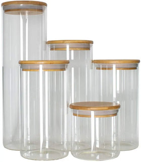 Food Storage Jars for Kitchen and Pantry Organization Perfect for Flour Glass Storage Jar
