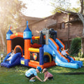 Commercial Kids Party Inflatable Bounce House Bouncy Castle with Slides & Ball Pit Ring Toss GameBasketball HoopObstacle