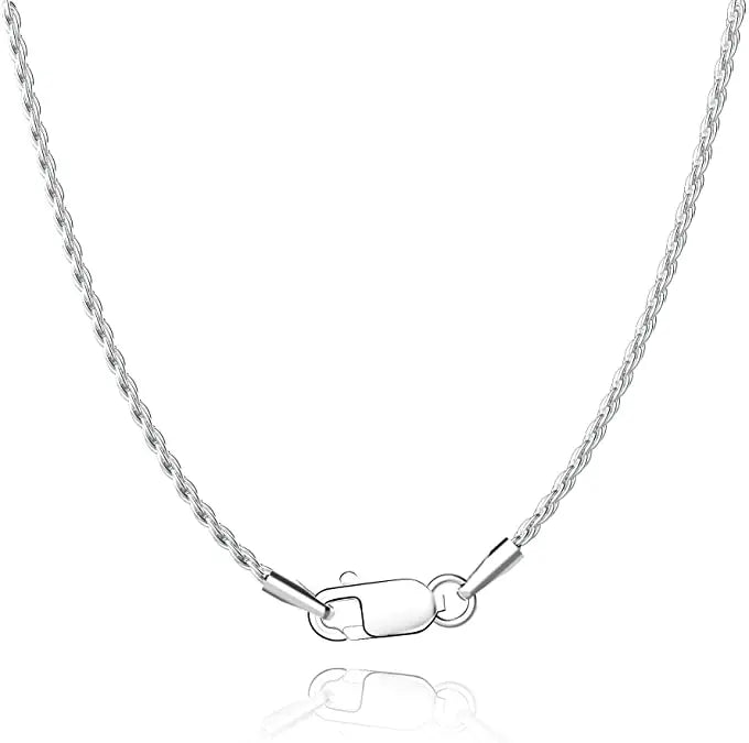 925 Sterling Silver Link Chain Necklace for Women & Men Trendy Fashion Jewelry Silver Plated Custom Logo Gift Option