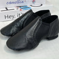 Professional Soft Sole Dance Shoes Black Jazz Practice Boots Slip on Split Sole Ballet Dancing Footwear for Men Women Adults
