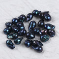 Natural Pearls Wholesale 10.5-13mm Black Baroque Freshwater Pearl Loose Beads