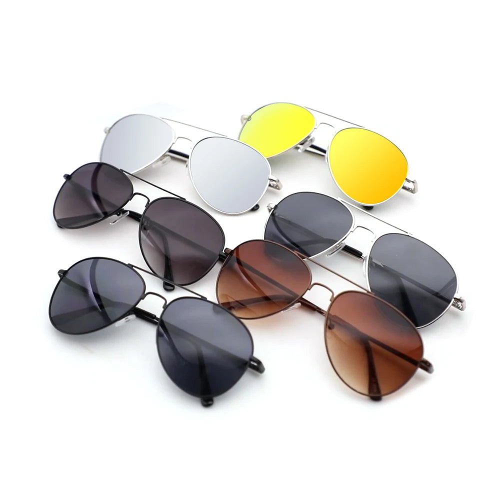 Classic Unisex Metal Sunglasses for Outdoor Fashion Double Bridge UV400 Eyewear Custom logo Sun Shades