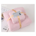 Large Blue King Size Solid Color Coral Velvet Large Blue Bath Towels