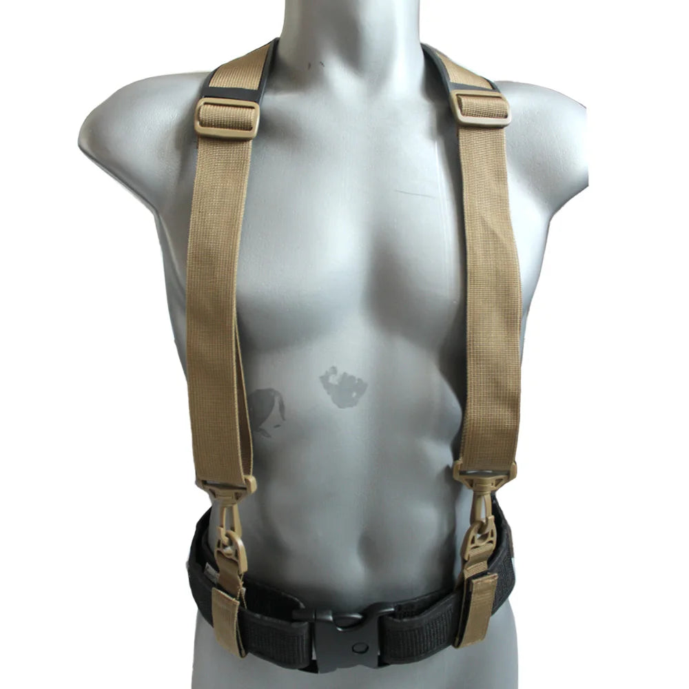 MELOTOUGH Hunting Suspender for Duty Belt Tactical Suspenders for Battle Belt Come With 4 Pcs Duty Belt Keeper