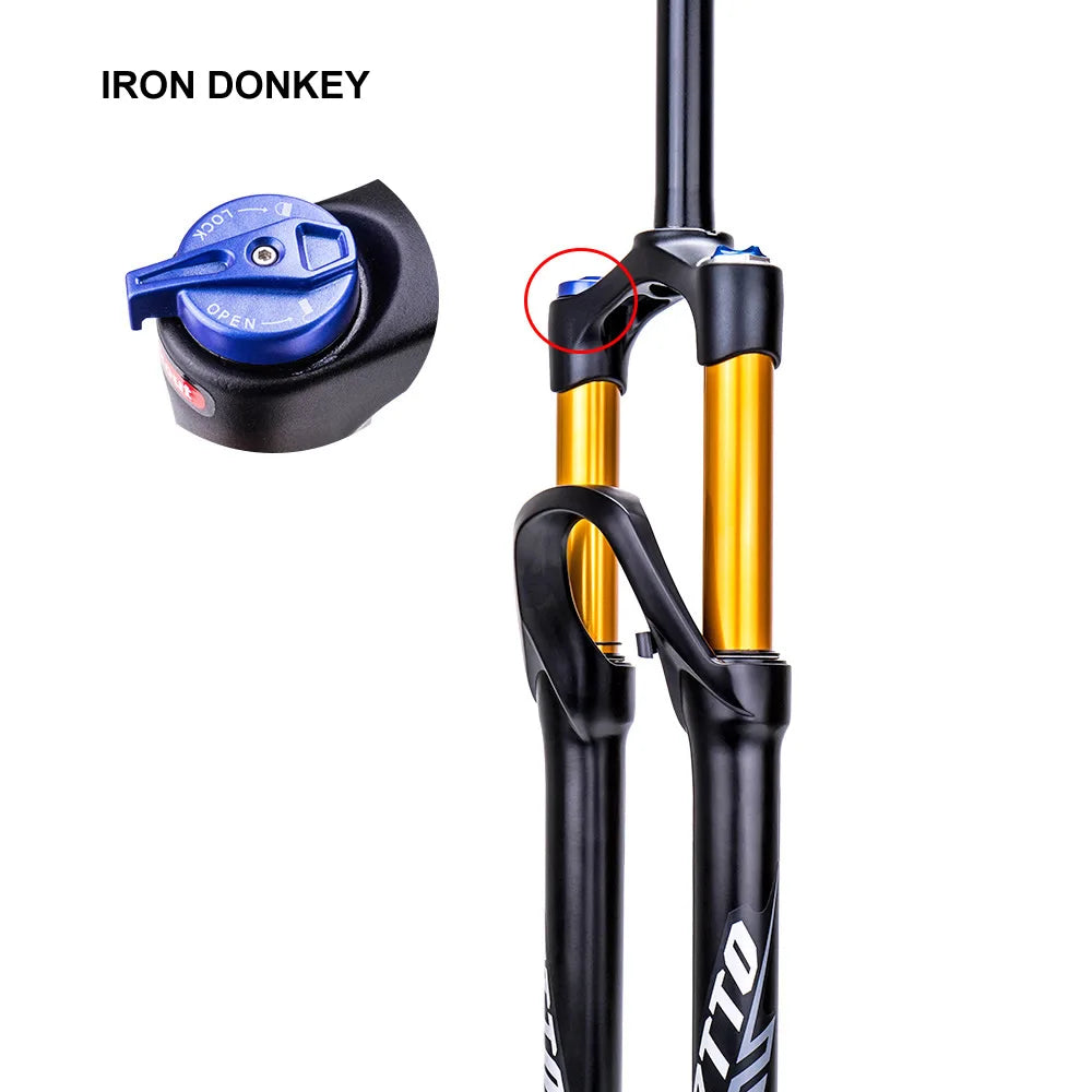 IRONDONKEY MTB Mountain Bicycle Air Suspension Front Fork 26 Inch 27.5 Inch 29 Inch Bicycle Air Suspension Front Fork