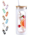 20oz Modern Design Dishwasher & Microwave Safe Wide Mouth Glass Tumbler Screw-On Lid for Camping Office Travel Cold/Hot Drinks