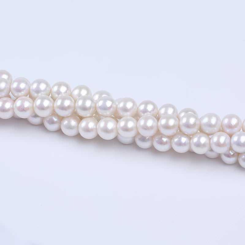 Zhuji Natural Round 10-11mm White Freshwater Pearl Stand for Jewelry Making Third Party Certified 61.5g CN/JIA