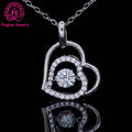 Yingma Diamond Moissanite Jewelry 0.5ct Twinkle Setting Sterling 925 Sliver  Moissanite Pendant Necklace for Gift