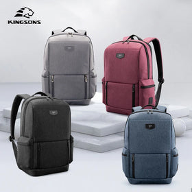 Kingsons New Fashion Daily Work Backpack for Men and Women Waterproof Laptop Backpack Bag 15.6inches Business Backpack