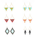 Wholesale Handmade Miyuki Seed Beads Tassel Fringe Fashion Drop Beaded Earrings for Women