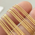 14K Gold Filled Boston Link Chain Thin Necklace 16 Inch/18 Inch/20 Inch Finished 0.85mm Necklace Chain W/Spring Clasp for DIY