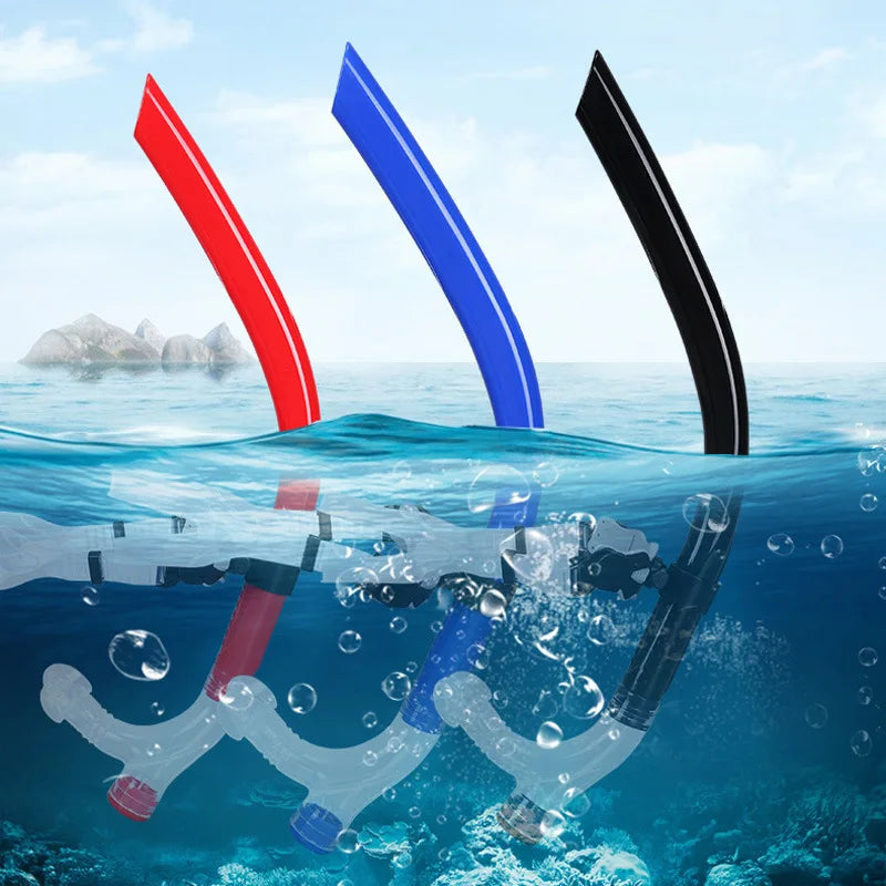 Adult Full Food Grade Silicone Lightweight Non-Toxic Freediving Front Snorkel Diving Gear Essential Accessories Durable 0.5m